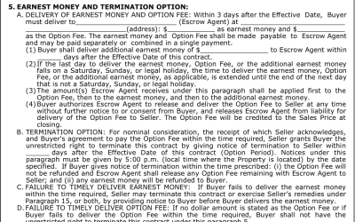 Why “Time Is of the Essence” Matters: The Critical Role of Option & Earnest Money in a Texas Real Estate Contract