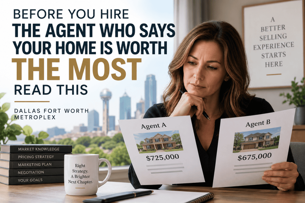 Before You Hire the Agent Who Says Your DFW Home Is Worth the Most, Read This